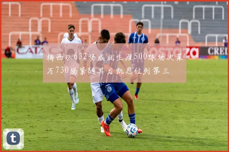 梅西以632场成就生涯500球场次莱万730场紧随其后凯恩位列第三